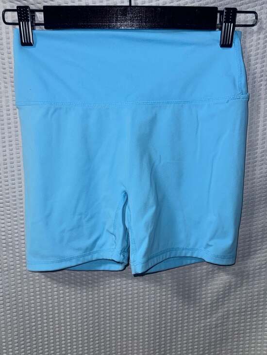 Wilo The Label Pants - Wilo The Label Blue High-Waisted Biker Shorts Size M